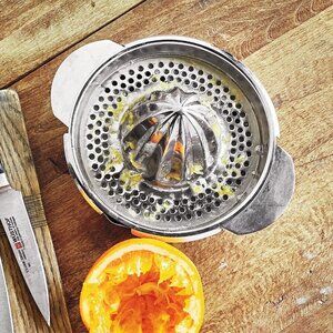 Sur La Table Stainless Steel 2-piece Citrus Juicer, 13 oz.